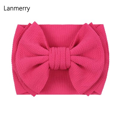 Fundă mare de păr de modă 7 inchi, bentite pentru fete, drăguț, banda elastică de păr pentru copii, turban solid pentru copii, accesorii de păr de vară 2022