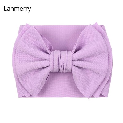 Fundă mare de păr de modă 7 inchi, bentite pentru fete, drăguț, banda elastică de păr pentru copii, turban solid pentru copii, accesorii de păr de vară 2022