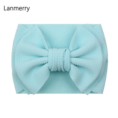 Fundă mare de păr de modă 7 inchi, bentite pentru fete, drăguț, banda elastică de păr pentru copii, turban solid pentru copii, accesorii de păr de vară 2022