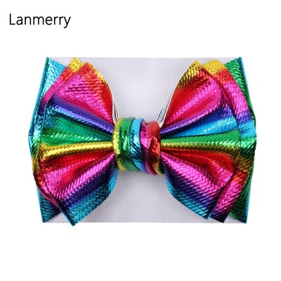 Fundă mare de păr de modă 7 inchi, bentite pentru fete, drăguț, banda elastică de păr pentru copii, turban solid pentru copii, accesorii de păr de vară 2022