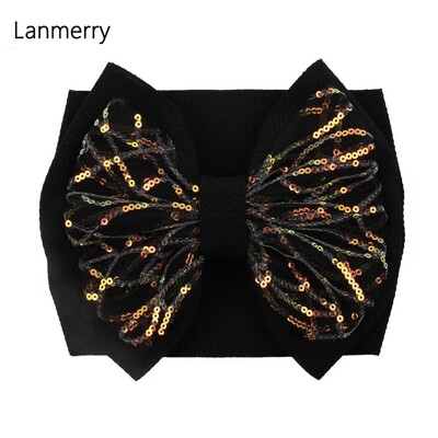 Fundă mare de păr de modă 7 inchi, bentite pentru fete, drăguț, banda elastică de păr pentru copii, turban solid pentru copii, accesorii de păr de vară 2022