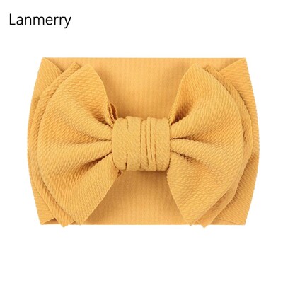 Fundă mare de păr de modă 7 inchi, bentite pentru fete, drăguț, banda elastică de păr pentru copii, turban solid pentru copii, accesorii de păr de vară 2022