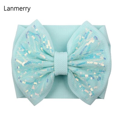 Fundă mare de păr de modă 7 inchi, bentite pentru fete, drăguț, banda elastică de păr pentru copii, turban solid pentru copii, accesorii de păr de vară 2022