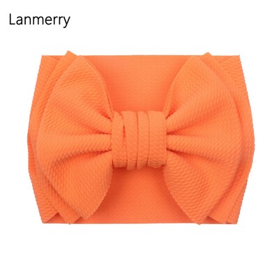 Fundă mare de păr de modă 7 inchi, bentite pentru fete, drăguț, banda elastică de păr pentru copii, turban solid pentru copii, accesorii de păr de vară 2022