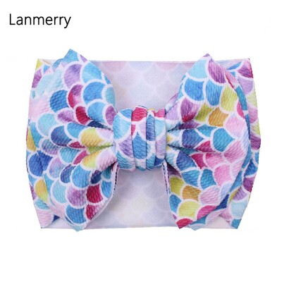 Fundă mare de păr de modă 7 inchi, bentite pentru fete, drăguț, banda elastică de păr pentru copii, turban solid pentru copii, accesorii de păr de vară 2022