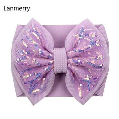 Fundă mare de păr de modă 7 inchi, bentite pentru fete, drăguț, banda elastică de păr pentru copii, turban solid pentru copii, accesorii de păr de vară 2022