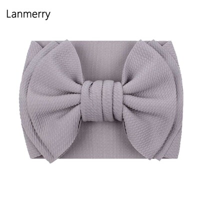 Fundă mare de păr de modă 7 inchi, bentite pentru fete, drăguț, banda elastică de păr pentru copii, turban solid pentru copii, accesorii de păr de vară 2022