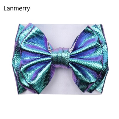 Fundă mare de păr de modă 7 inchi, bentite pentru fete, drăguț, banda elastică de păr pentru copii, turban solid pentru copii, accesorii de păr de vară 2022