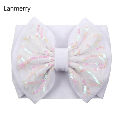 Fundă mare de păr de modă 7 inchi, bentite pentru fete, drăguț, banda elastică de păr pentru copii, turban solid pentru copii, accesorii de păr de vară 2022