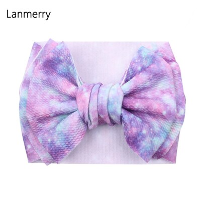 Fundă mare de păr de modă 7 inchi, bentite pentru fete, drăguț, banda elastică de păr pentru copii, turban solid pentru copii, accesorii de păr de vară 2022