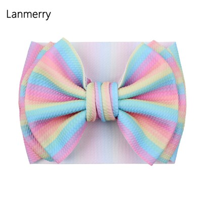 Fundă mare de păr de modă 7 inchi, bentite pentru fete, drăguț, banda elastică de păr pentru copii, turban solid pentru copii, accesorii de păr de vară 2022