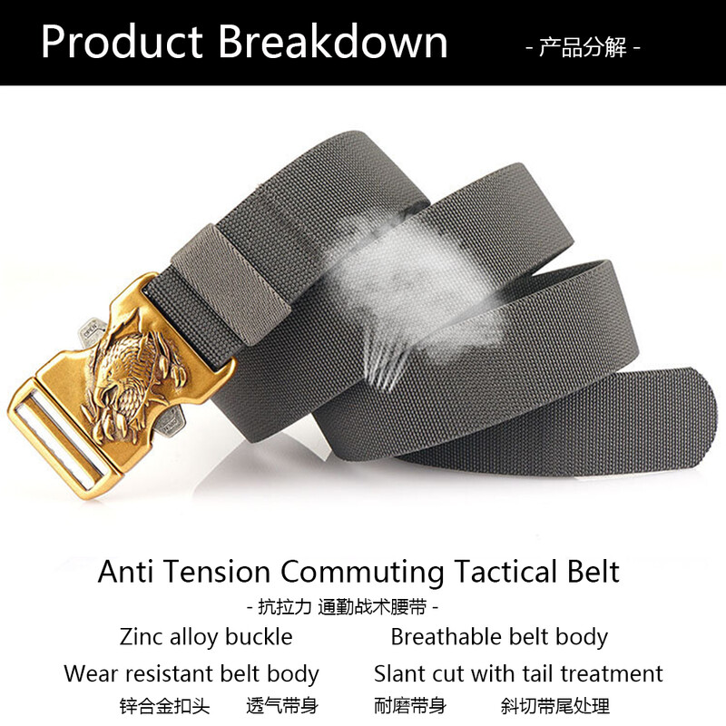 Ανδρική ζώνη κυνηγιού εξωτερικού χώρου XUHU Μεταλλική ζώνη τακτικής πολυλειτουργικής πόρπης από κράμα Υψηλής ποιότητας ανδρική ζώνη από καμβά Marine Corps