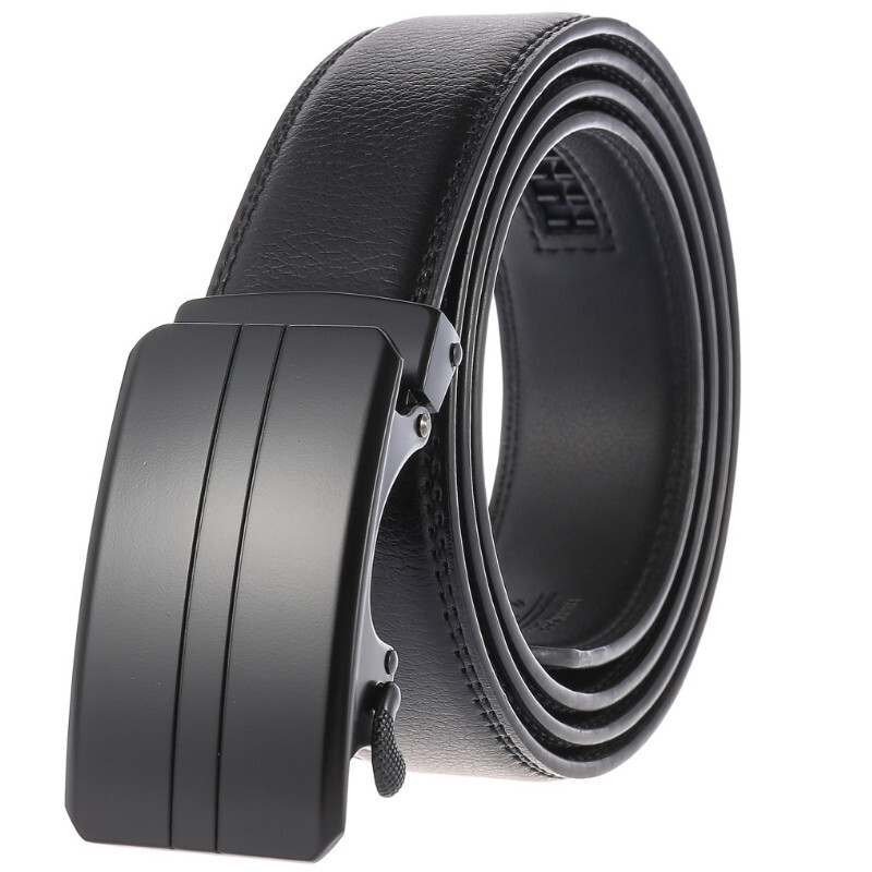 Curea pentru bărbați de marcă din piele cu cataramă automată din metal, curea din piele de înaltă calitate, curea de afaceri pentru agrement LY136-22051-1