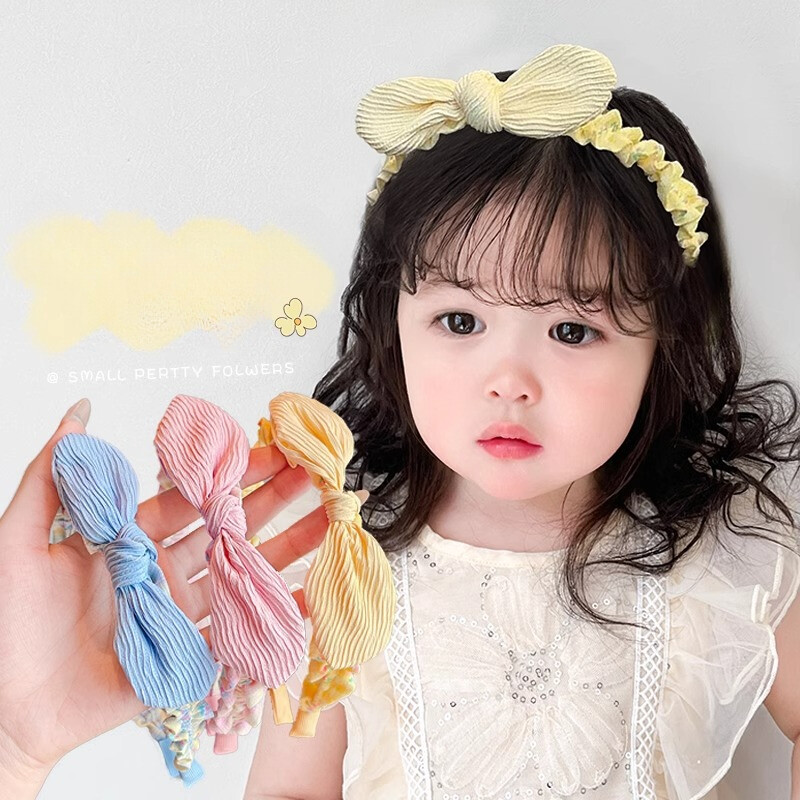 2024 m. Nauji Vaikų Sweet Bowknot Ornamentiniai galvos apdangalai Galvos apdangalai Mergaičių Akrilo saldainių spalvos Plaukų lankeliai Galvos juostos Vaikų Plaukų Priedai