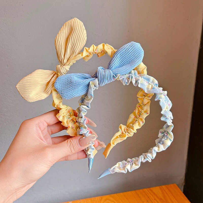 2024 m. Nauji Vaikų Sweet Bowknot Ornamentiniai galvos apdangalai Galvos apdangalai Mergaičių Akrilo saldainių spalvos Plaukų lankeliai Galvos juostos Vaikų Plaukų Priedai