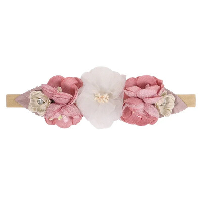 1 buc Bentiță pentru fetiță, cu flori drăguțe, bandă elastică pentru păr, cap nou-născut, bentiță pentru copii, accesorii pentru copii, cadouri de Crăciun