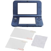 1 set 2 în 1 Film de protecție pentru ecran LCD, sus, jos, transparent, protecție pentru suprafață, capac de piele pentru noul 3DS XL/LL