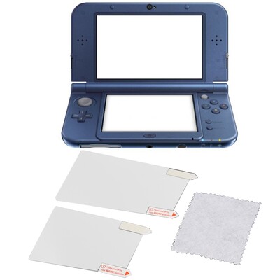 1 komplekts 2 in1 LCD ekrāna aizsargplēve, augšdaļa, caurspīdīga virsmas aizsargplēve, ādas aizsargplēve jaunam 3DS XL/LL