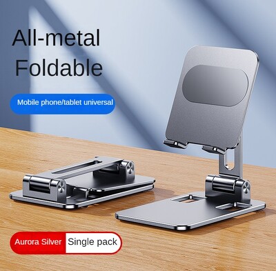 Forgó fém mobiltelefon táblagép tartó állvány asztali élő közvetítés kerete összecsukható támogatás okostelefonhoz iPad konzol markolat