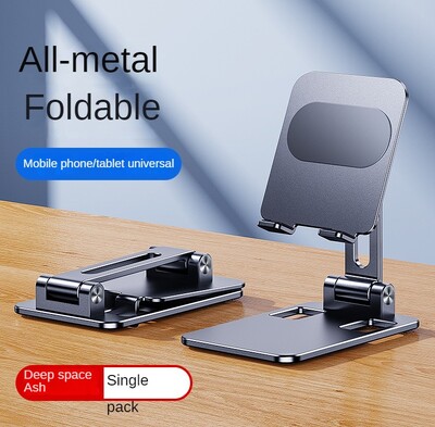 Forgó fém mobiltelefon táblagép tartó állvány asztali élő közvetítés kerete összecsukható támogatás okostelefonhoz iPad konzol markolat