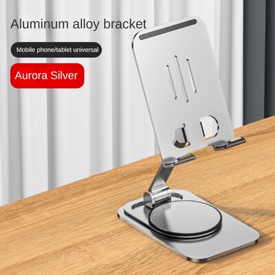 Forgó fém mobiltelefon táblagép tartó állvány asztali élő közvetítés kerete összecsukható támogatás okostelefonhoz iPad konzol markolat