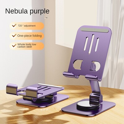 Forgó fém mobiltelefon táblagép tartó állvány asztali élő közvetítés kerete összecsukható támogatás okostelefonhoz iPad konzol markolat