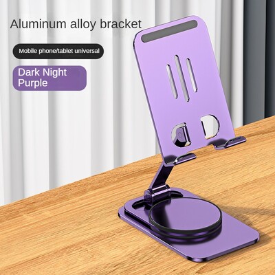 Forgó fém mobiltelefon táblagép tartó állvány asztali élő közvetítés kerete összecsukható támogatás okostelefonhoz iPad konzol markolat