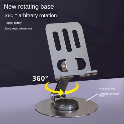 Forgó fém mobiltelefon táblagép tartó állvány asztali élő közvetítés kerete összecsukható támogatás okostelefonhoz iPad konzol markolat