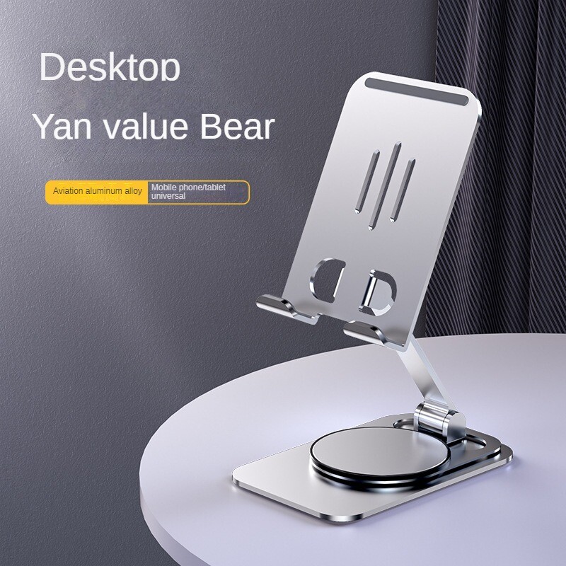 Forgó fém mobiltelefon táblagép tartó állvány asztali élő közvetítés kerete összecsukható támogatás okostelefonhoz iPad konzol markolat