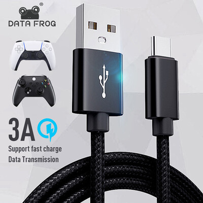 DATA FROG 2m 3m uzlādes kabelis PS5 kontrolierim C tipa USB strāvas vads Playstation 5//Xbox Series SX Gamepad piederumi