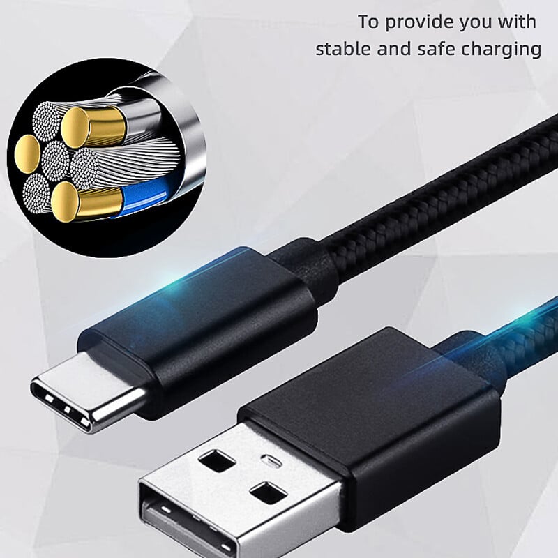 DATA FROG Cablu de încărcare 2m 3m pentru controler PS5 Cablu de alimentare USB tip C pentru Playstation 5//Seria Xbox SX Accesorii pentru gamepad