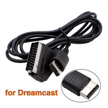 Καλώδιο RGB Scart 1,8 m για PS2/PS1/PS3/SEGA Mega Drive1/MD2/DC Dreamcast/Saturn/XBOX/XBOX 360 Retro κονσόλες βιντεοπαιχνιδιών