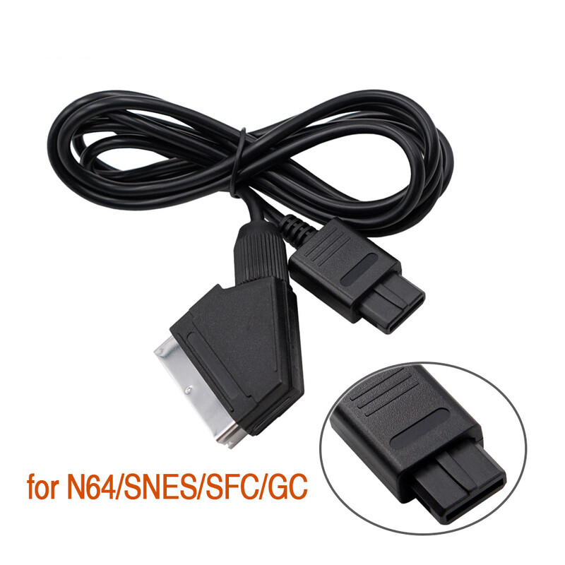 1,8 m-es RGB Scart kábel PS2/PS1/PS3/SEGA Mega Drive1/MD2/DC Dreamcast/Saturn/XBOX/XBOX 360 Retro videojáték-konzolokhoz