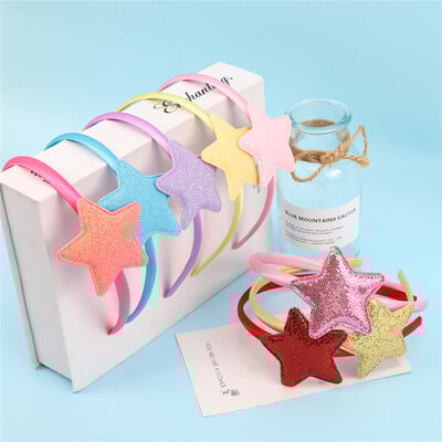 Candygirl 3gab Meiteņu Bērnu Mirdzoši Matu Lentes Cute Stars Galvas Lentes Sarkani Sequins Matu Lentes Bērnu Dāvanām Ballīte Matu Aksesuāri
