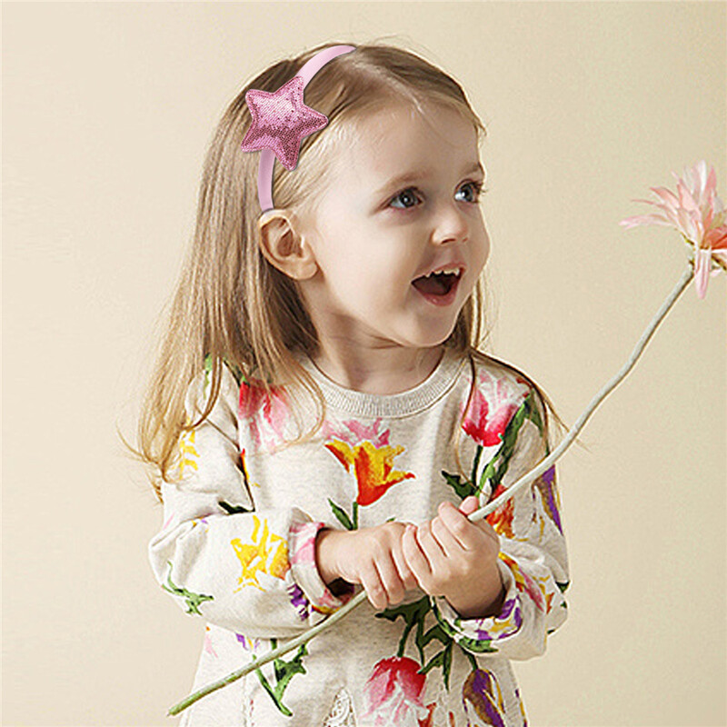 Candygirl 3db Lányok Gyerekek Csillogó Hajpántok Aranyos Csillagok Hajpántok Piros flitterek Hajpántok Gyerekajándékokra Buli Haj Kiegészítők