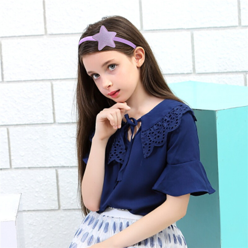 Candygirl 3db Lányok Gyerekek Csillogó Hajpántok Aranyos Csillagok Hajpántok Piros flitterek Hajpántok Gyerekajándékokra Buli Haj Kiegészítők