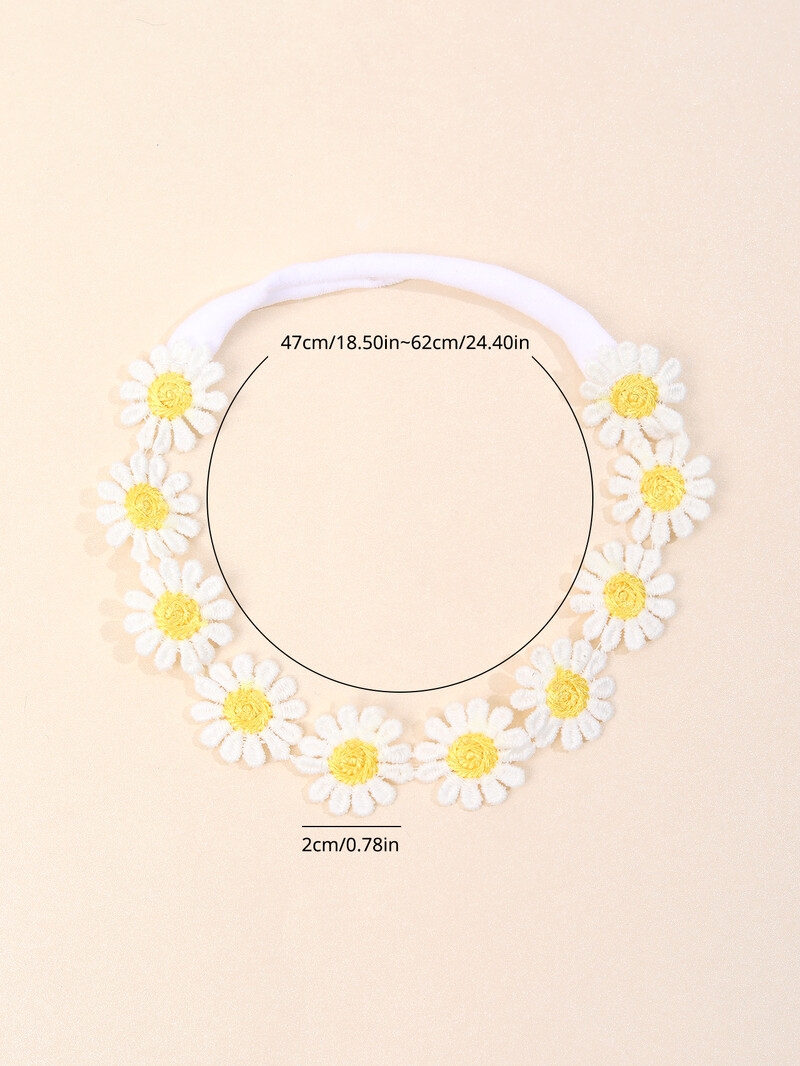 1 buc. Bentită cu margarete pentru copii, cu flori, elastică, bentiță de păr pentru fete de primăvară, accesorii pentru păr pentru copii, bentite