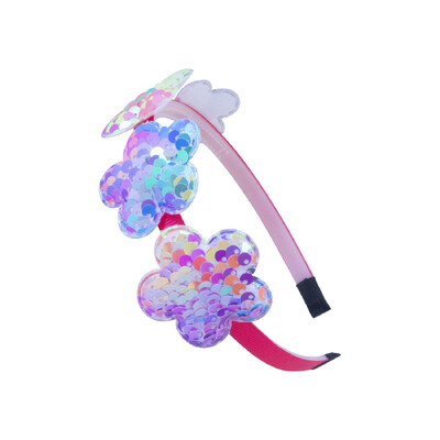 1 db Flitter virágos fejpántok gyerekeknek műanyag fogak hajpántok virágos fejpántok gyerekeknek lányoknak hajkiegészítők