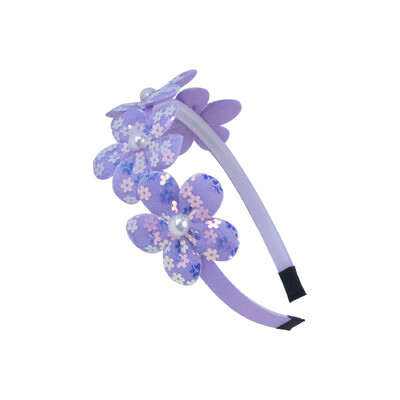 1 db Flitter virágos fejpántok gyerekeknek műanyag fogak hajpántok virágos fejpántok gyerekeknek lányoknak hajkiegészítők