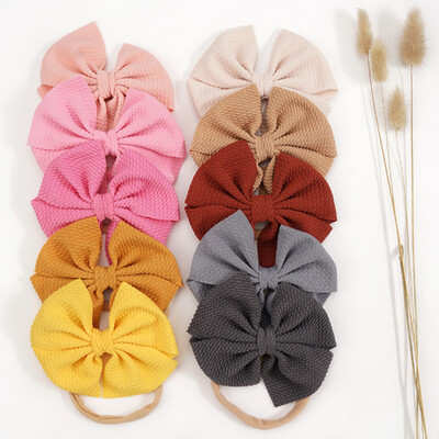 10 bucăți bentițe pentru bebeluși benzi de păr din nailon funde de păr benzi elastice pentru fete nou-născuți sugari copii mici accesorii de păr