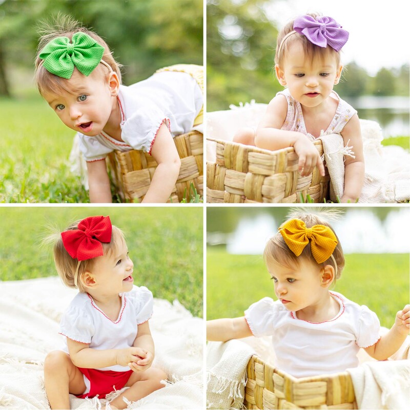 10 bucăți bentițe pentru bebeluși benzi de păr din nailon funde de păr benzi elastice pentru fete nou-născuți sugari copii mici accesorii de păr