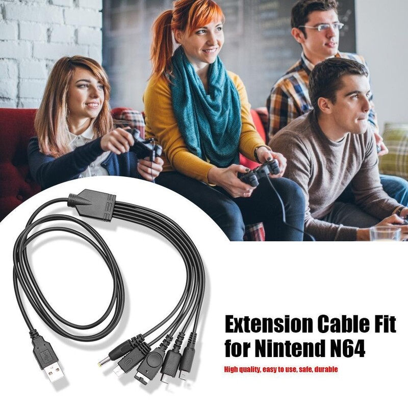 Cablu de încărcare USB 5 în 1 pentru Nintendo New 3DS Xl Nds Lite Ndsi Ll Wii U Cablu de încărcare pentru nintendo Gba pentru Sony Psp 1000/2000