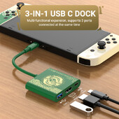 4K HDTV USB 3.0 priključak i USB C punjačka putna stanica 100 W PD punjenje za Nintendo Switch/Nintendo Switch OLED model