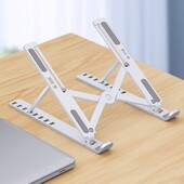 Nový prenosný držiak na notebook iPad, nastaviteľný skladací držiak pre Macbook Air Pro 9-15 palcov, zdvíhací, protišmykový chladiaci držiak
