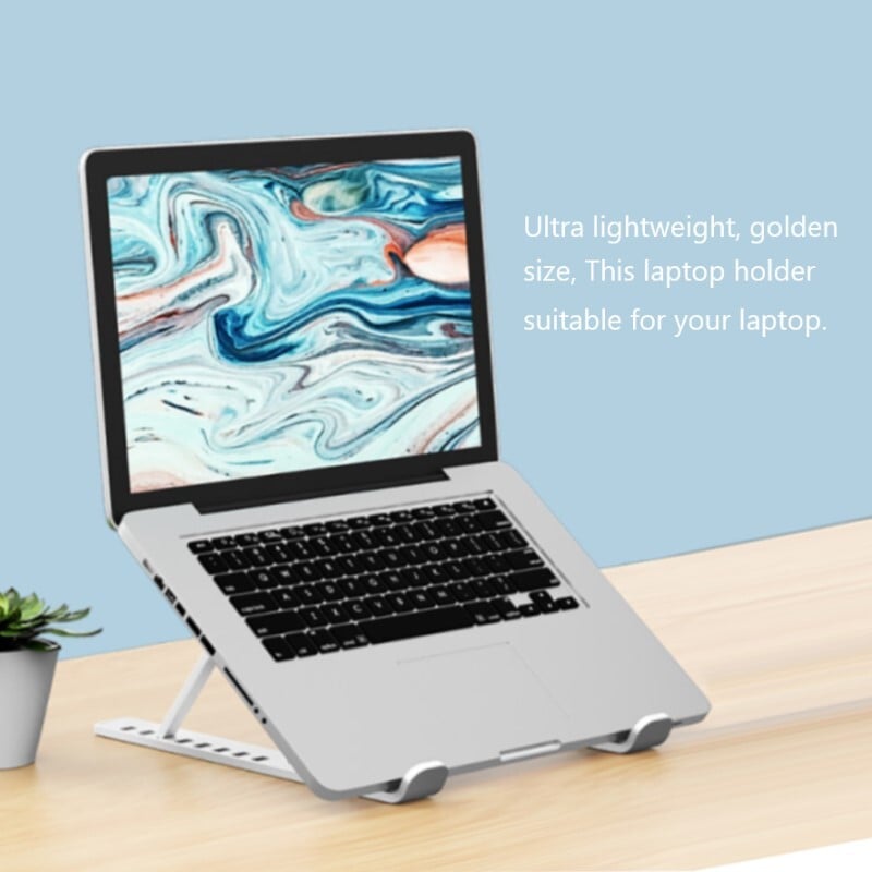 Nový prenosný držiak na notebook iPad, nastaviteľný skladací držiak pre Macbook Air Pro 9-15 palcov, zdvíhací, protišmykový chladiaci držiak