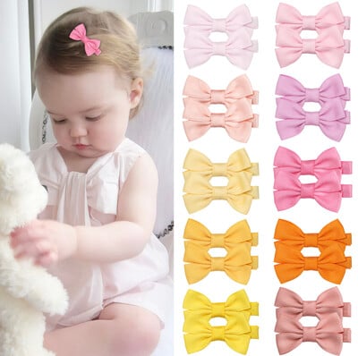 12/20 buc. Agrafe pentru funde de păr pentru bebeluși de 2 inch, complet căptușite, fără alunecare, pentru păr fin, fete, sugari, copii mici