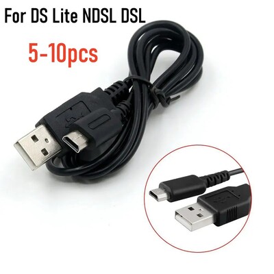 5-10бр. NDSL USB зарядно устройство Захранващ кабел Линия Кабел за зареждане Кабел за Nintendo DS Lite DSL NDSL 1,2 м черен