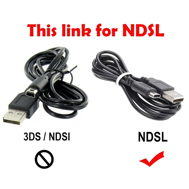 5-10 ks NDSL USB nabíjací kábel Nabíjací kábel pre Nintendo DS Lite DSL NDSL 1,2 m čierny