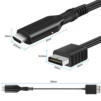 За Playstation PS2 към HDMI-съвместим конвертор адаптер HD кабел за PS2 поддръжка HDMI-съвместим 1080P 720P изход