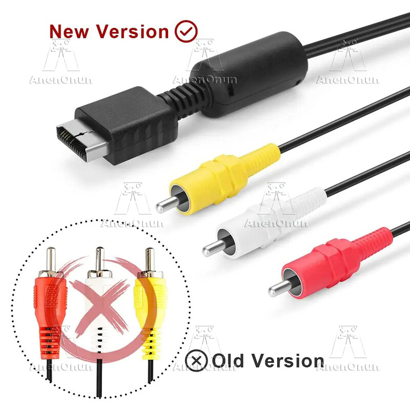 PS 2/PS 3/PS 1 Cablu AV de înaltă calitate 1.8M/6ft TV Audio Video Cablu compozit Cablu Play station Accesorii pentru consola de jocuri video